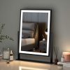 61ZZmezvTUL._AC_SL1200 Lighted led Makeup Mirror Hollywood Mirror Vanity Makeup Mirror with Lights Smart Touch Control 3-Gear Dimable Light 360°Rotation (12in. White)