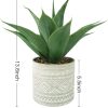 Artificial Potted Plants, 13.8" Artificial Succulent Fake Aloe, Large Faux Aloe Plant in Pot for Home Office Room Badroom Garden Decor (Grey)