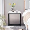 61by9HzJD-L._AC_SL1500 Modern End Table, Square Small Coffee Sofa Side Table with Metal Frame