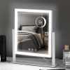 Lighted Makeup Mirror, Hollywood Vanity Mirror with Lights, Three Color Lighting Modes, and 5X Magnification Mirror, Smart Touch Control, 360°Rotation (15.2in. White)