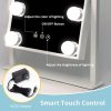 61eaE_u3FoL._AC_SL1500 Lighted Vanity Makeup Mirror with Lights Hollywood Cosmetic Mirror with 9 Dimmable LED Bulbs for Dressing Room Tabletop, 3 Color Lighting, Detachable 10X Magnification Mirror, White