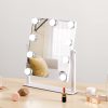 61gFg1ZKSTL._AC_SL1500 Hollywood Vanity Mirror with 9 Dimmable Bulbs Lights, Three Color Lighting Modes, and 5X Magnification, Smart Touch Control, 360°Rotation (White,Gift Box)