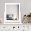 Classic Lighted Vanity Mirror 16in Makeup Mirror with Dimmable White Tabletop Mount Home Mirror with Dimmable LED Lights Thanksgiving Wedding Birthday Gift Touch Control, and 360 Rotation