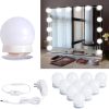 61i719Y6vqL._AC_SL1500 Hollywood Style Led Vanity Mirror Lights Kit - Vanity Lights Have 10 Dimmable Light Bulbs for Makeup Dressing Table and Power Supply Plug in Lighting Fixture Strip, White (No Mirror Included)