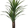 Dracaena Indoor Plant 4ft Tall Faux Plant Indoor Large Fake Plants Potted Yucca Tree Tropical Floor Plant Artificial Silk Palm Trees for Home Office Store Decor Housewarming Gift