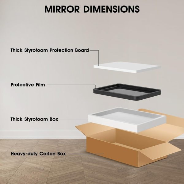 61kDRb56zrL._AC_SL1500 22x30 Inch Black Bathroom Mirror - Metal Frame Rectangle Vanity Mirror for Wall - Ideal for Bathroom, Living Room, Bedroom, and More - Hanging Horizontal or Vertical