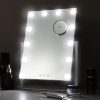 Lighted Makeup Mirror, Hollywood Vanity Mirror with Lights, Three Color Lighting Modes, and 5X Magnification Mirror, Smart Touch Control, 360°Rotation (15.2in. White)