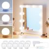 61oY1K_0i4L._AC_SL1500 Hollywood Style Led Vanity Mirror Lights Kit - Vanity Lights Have 10 Dimmable Light Bulbs for Makeup Dressing Table and Power Supply Plug in Lighting Fixture Strip, White (No Mirror Included)