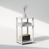 End Table, 1-Pack, 13.4 x 11.5 in, White/White