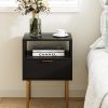 61t0iKWcKSL._AC_SL1500 Nightstand with Charging Station,Small Bedside Table with Gold Frame,White Night Stand,Bedside Furniture,Side Table with Drawer and Shelf for Bedroom,Living Room,Stripe