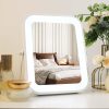 Vanity Mirror with Lights,Lighted Vanity Mirror with 9 Dimmable Bulbs for Dressing Room & Bedroom,3 Color Lighting,Modes Detachable 10x Magnification 360°Ratation(White)