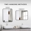 61tnoqwK3dL._AC_SL1500 Bathroom Wall Mirror -20x28 Vanity Mirrors Large Wall-Mounted Makeup Mirror Over Sink for Bedroom/Farmhouse/Entrance, Black Rectangle Framed Anti-Rust Shatterproof Mirrors
