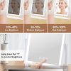 61yl-JSmFPL._AC_SL1500 Vanity Mirror with Lights, Hollywood Makeup Mirror with Lights Phone Holder, Smart Touch Control, 3 Color Lighting Modes with Detachable 10x Magnification Mirror, 360°Rotation, White