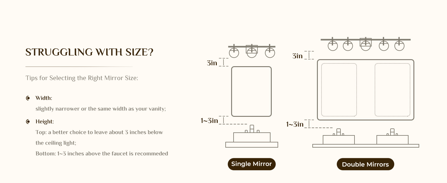 Black Framed Bathroom Mirror