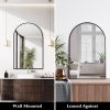 7101xOyTfZL._AC_SL1500 Arched Wall Mirror 20x30 Inch, Black Arch-top Bathroom Vanity Wall Mounted Mirror, Bedroom Modern Black Metal Framed Mirror