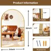 24"x36" Gold Arched Bathroom Mirror - Wall Mirror for Bathroom, Metal Frame Vanity Mirror, Dresser Mirror, Arch Decorative Mirrors for Living Room, Bedroom, Entryway, Mantle