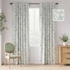 100% Blackout Floral Curtains 96 Inches Long, Printed Flower Sage Green Blackout Curtains for Bedroom Rod Pocket Back Tab Full Blackout Curtains Thermal Insulated Window Drapes, 2 Panels