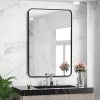 710fJ7K4AbL._AC_SL1500 Arched Wall Mirror 20x30 Inch, Black Arch-top Bathroom Vanity Wall Mounted Mirror, Bedroom Modern Black Metal Framed Mirror