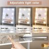 711_ZyIBIxL._AC_SL1500 Vanity Mirror with Lights Hollywood Lighted Makeup Mirror with 9 Dimmable Bulbs & 3 Color Lighting Modes, Detachable 10X Magnification Mirror and 360 Degree Rotation(White)