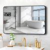 7127Zs8JcZL._AC_SL1500 Bathroom Wall Mirror -20x28 Vanity Mirrors Large Wall-Mounted Makeup Mirror Over Sink for Bedroom/Farmhouse/Entrance, Black Rectangle Framed Anti-Rust Shatterproof Mirrors
