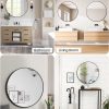 2024 New HD Eco-Friendly Round Mirror, Metal Framed Bathroom Mirror, Modern Cute Circle Mirror, Wall Mirror for Bathroom, Vanity, Living Room, Easy to Install, Matte Black (24 Inch)