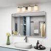712tJ3Lg2EL._AC_SL1500 20x30 Silver Bathroom Mirror, Silver Wall Mirror for Vanity, Brushed Metal Framed Rectangle Mirror, Anti-Rust, Brushed Nickel,Shatterproof, Round Corners(Horizontally/Vertically)