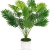 28 Inch Artificial Plant, Large Fake Tropical Monstera Palm Tree Faux Potted Plants Indoor Tall for Home Office Living Room Decor