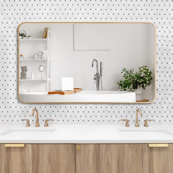 715XCXk671L._AC_SL1500 Arched Wall Mirror 20x30 Inch, Black Arch-top Bathroom Vanity Wall Mounted Mirror, Bedroom Modern Black Metal Framed Mirror