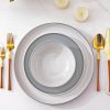 Ceramic Dinnerware Sets,Double Color Glaze Plates and Bowls Set,Highly Chip and Crack Resistant | Dishwasher & Microwave Safe | Round Dishes Set Service for 4 (12pc)