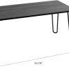 715y-4HsJyL._AC_SL1500 Lavish Home Coffee Table with Hairpin Legs - Modern Industrial Style Home Decor - Woodgrain-Look and Steel Accent Living Room Furniture (Black)
