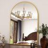 24"x36" Gold Arched Bathroom Mirror - Wall Mirror for Bathroom, Metal Frame Vanity Mirror, Dresser Mirror, Arch Decorative Mirrors for Living Room, Bedroom, Entryway, Mantle