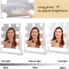 Vanity Mirror with Lights, Makeup Mirror with Lights,3 Color Lighting Modes Detachable 10X Magnification Mirror Touch Control,360°Rotation, White.