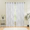 Tree Print Yellow Grey and White Curtains for Living Room Windows - Linen Textured Grommet Branches Pattern Window Treatment Set for Bedroom - 50" W x 96" L - (2 Panels)
