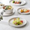 718cM_K3HzL._AC_SL1500 12Pcs Melamine Dinnerware Set, White Dinnerware Set Indoor and Outdoor Use Plates and Bowls Sets For 4 Dishes Camping Dishwasher Safe BPA Free(Sage White)