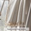 7198Qy4dR2L._AC_SL1500 Boho Curtains Semi-Blackout Window Curtains 84 Inch 2 Pannels for Living Room, Linen Tassels Farmhouse Curtains with Embroidery for Bedroom Rod Pocket Draperies 52" W x 84" L,Off White