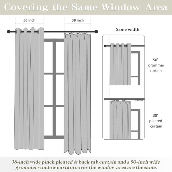 719RjTqF2dL._AC_SL1500 Pleated Linen Curtains 96 Inches Long for Living Room 2 Panel Set, Semi Sheer Pinch Pleat Back Tab Drapes with Hooks Neutral Boho Light Filtering Curtain for Bedroom Window 8 Ft W38xL96
