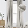 71AYhLOBqoL._AC_SL1500 100% Blackout Curtains for Bedroom, Thermal Insulated Linen Blackout Curtains 96 Inch Length 2 Panels Set, Back Tab/Rod Pocket Room Darkening Curtains for Bedroom, Nursery -Oatmeal,W50 X L96