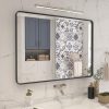 71AgpX3-m8L._AC_SL1500 20x30 Silver Bathroom Mirror, Silver Wall Mirror for Vanity, Brushed Metal Framed Rectangle Mirror, Anti-Rust, Brushed Nickel,Shatterproof, Round Corners(Horizontally/Vertically)