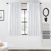 108 Inch Long Blackout Curtains & Drapes for Track System Pleated with Hooks Rings 2 Panels Set,Linen Black Out Back Tab 9FT Ceiling to Floor Length Curtains for Living Room,Cream Ivory