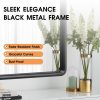 71BGtDuNriL._AC_SL1500 22x30 Inch Black Bathroom Mirror - Metal Frame Rectangle Vanity Mirror for Wall - Ideal for Bathroom, Living Room, Bedroom, and More - Hanging Horizontal or Vertical