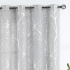 Tree Print Yellow Grey and White Curtains for Living Room Windows - Linen Textured Grommet Branches Pattern Window Treatment Set for Bedroom - 50" W x 96" L - (2 Panels)