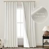 108 Inch Long Blackout Curtains & Drapes for Track System Pleated with Hooks Rings 2 Panels Set,Linen Black Out Back Tab 9FT Ceiling to Floor Length Curtains for Living Room,Cream Ivory
