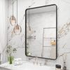 71BzV4doKQL._AC_SL1500 20x30 Silver Bathroom Mirror, Silver Wall Mirror for Vanity, Brushed Metal Framed Rectangle Mirror, Anti-Rust, Brushed Nickel,Shatterproof, Round Corners(Horizontally/Vertically)