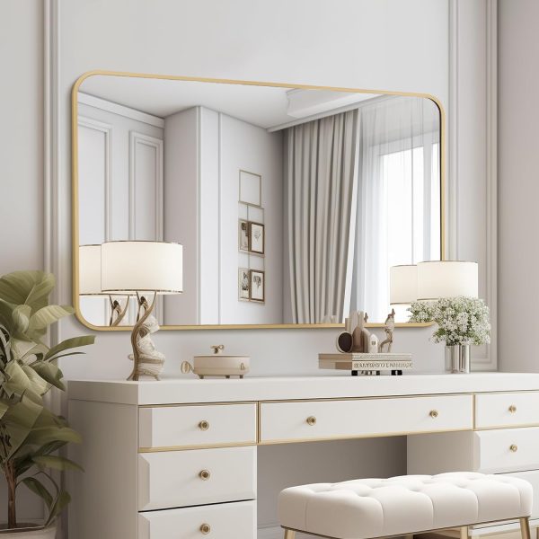 71Cn2y0_mGL._AC_SL1500 Arched Wall Mirror 20x30 Inch, Black Arch-top Bathroom Vanity Wall Mounted Mirror, Bedroom Modern Black Metal Framed Mirror