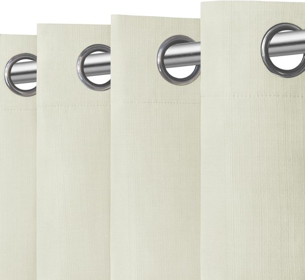 71E0K8pkbeL._AC_SL1500 Linen Textured 100% Blackout Curtain 100x96 Inch Extra Wide Patio Sliding Door Curtain Solid Thermal Insulated Room Curtain for Bedroom, Living Room (1 Panel, White)