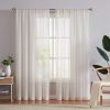71Ekru8fskL._AC_SL1500 Linen Sheer Curtains 108inches Long for Living Room Flax Blend Retro Window Draperies for Bedroom Sheers Rod Pocket 52" w x 2Panel Natural