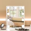 Hollywood Vanity Mirror with Lights, Vanity Makeup Mirror with 9 LED Bulbs, 3 Color Lighting Modes, U-Shaped Bracket, Smart Touch Control
