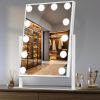 71GJ0E14t1L._AC_SL1500 Vanity Mirror with Lights 14" x 19", Lighted Makeup Mirror 12 Dimmable Bulb, Smart Touch Hollywood Vanity Mirror, 3 Color Temperature, White