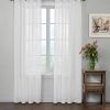 Odor Neutralizing Sheer Voile Grommet Window Curtain for Bedroom or Living Room (1 Panel), 59 in x 120 in, Ivory