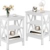 71HQriBQgeL._AC_SL1500 Modern Nightstands Side End Table Night Stand with Storage Shelf for Bedroom,Living Room, Set of 1, White(one)